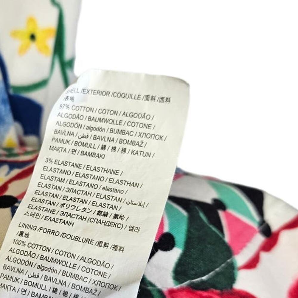 Desigual 34 Angelina Dress Sheath Dress Floral Boho Tropical Mixed Media Tile - Picture 3 of 5